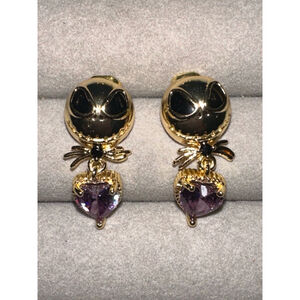 Nightmare Before Christmas Jack Skellington Gold Stud Earrings